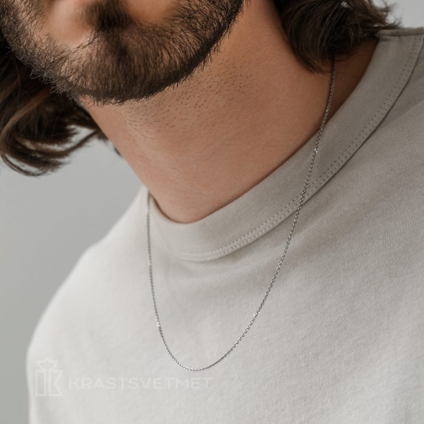 Цепь из белого золота 585, плетение «Якорь»